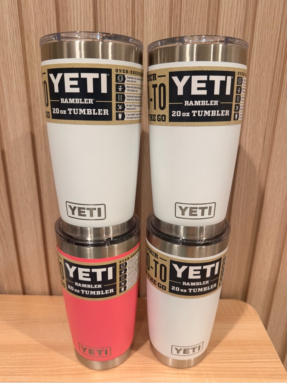Yeti Tumbler 20oz  - 4 Cups Set